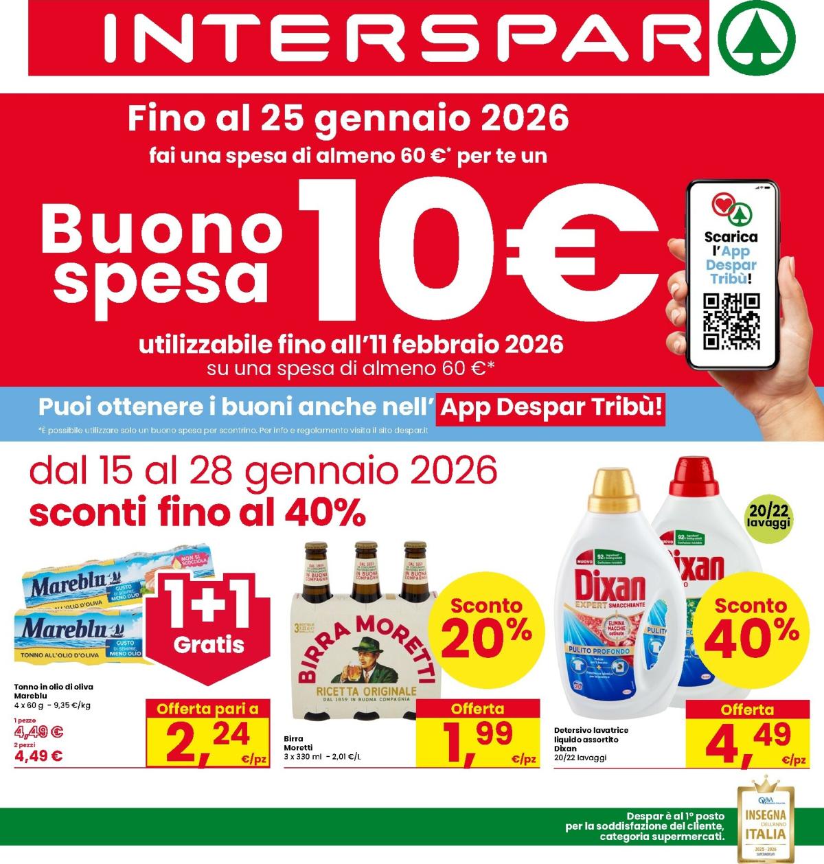Volantino INTERSPAR valido dal 15/01 al 28/01