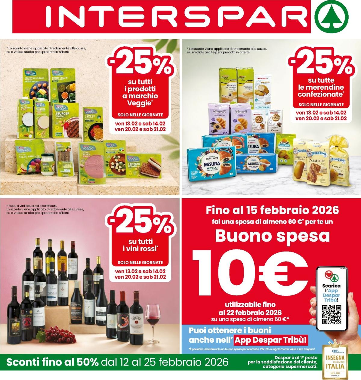 Volantino INTERSPAR valido dal 12/02/2026 al 25/02/2026