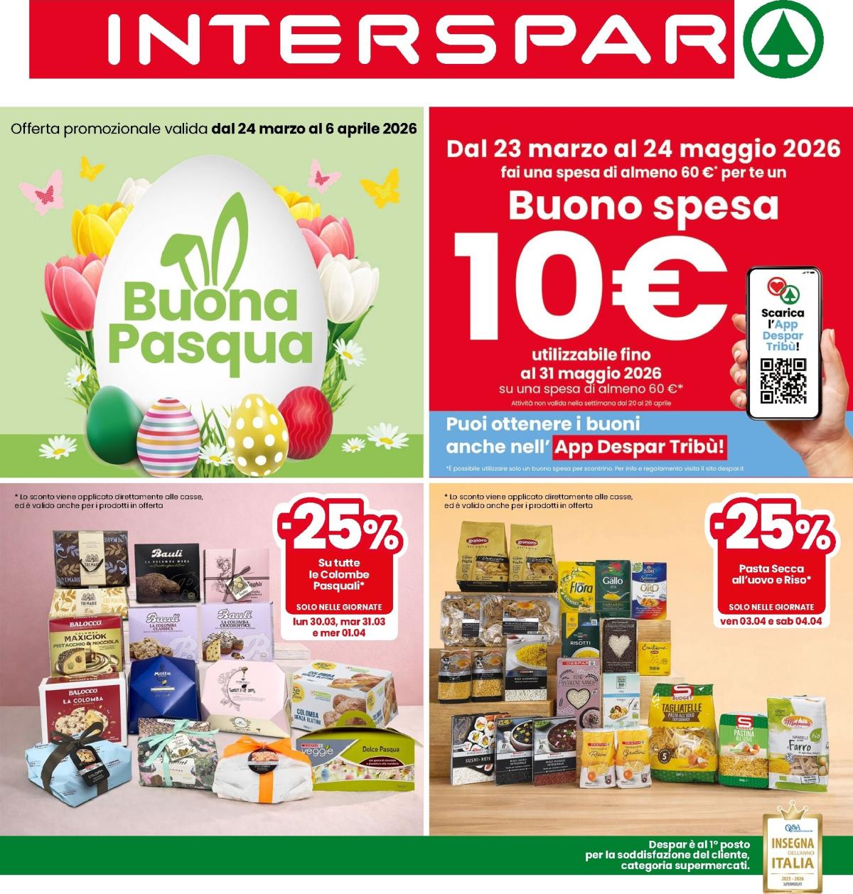 Volantino INTERSPAR valido dal 24/03/2026 al 06/04/2026