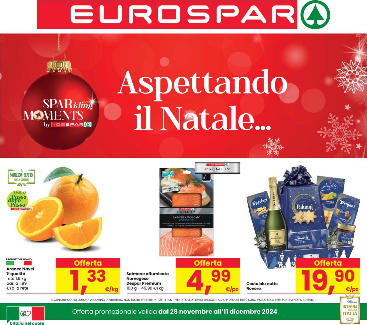 Volantino Eurospar valido dal 28/11 al 11/12