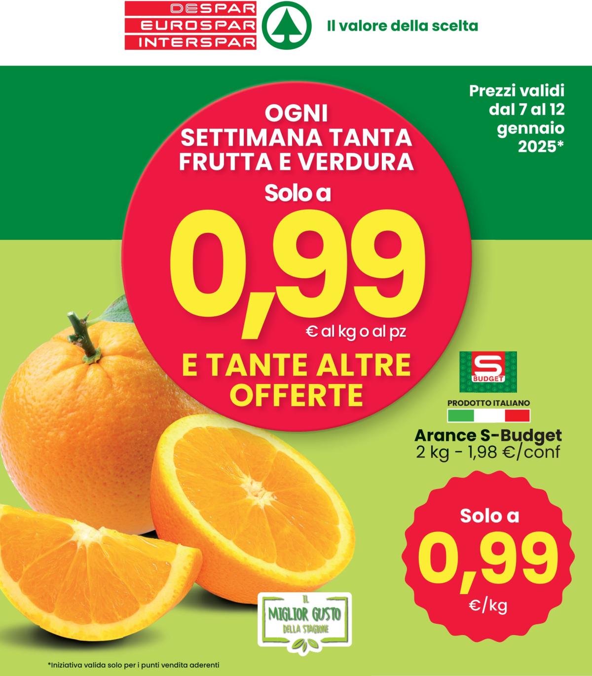 Volantino Eurospar valido dal 07/01 al 12/01