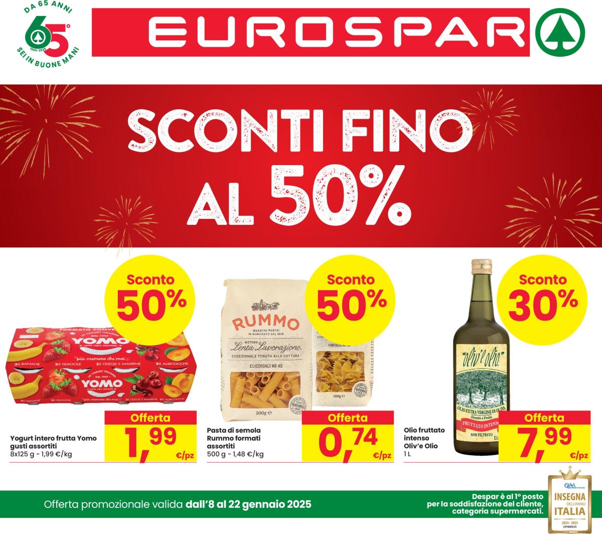 Volantino Eurospar valido dal 08/01 al 22/01