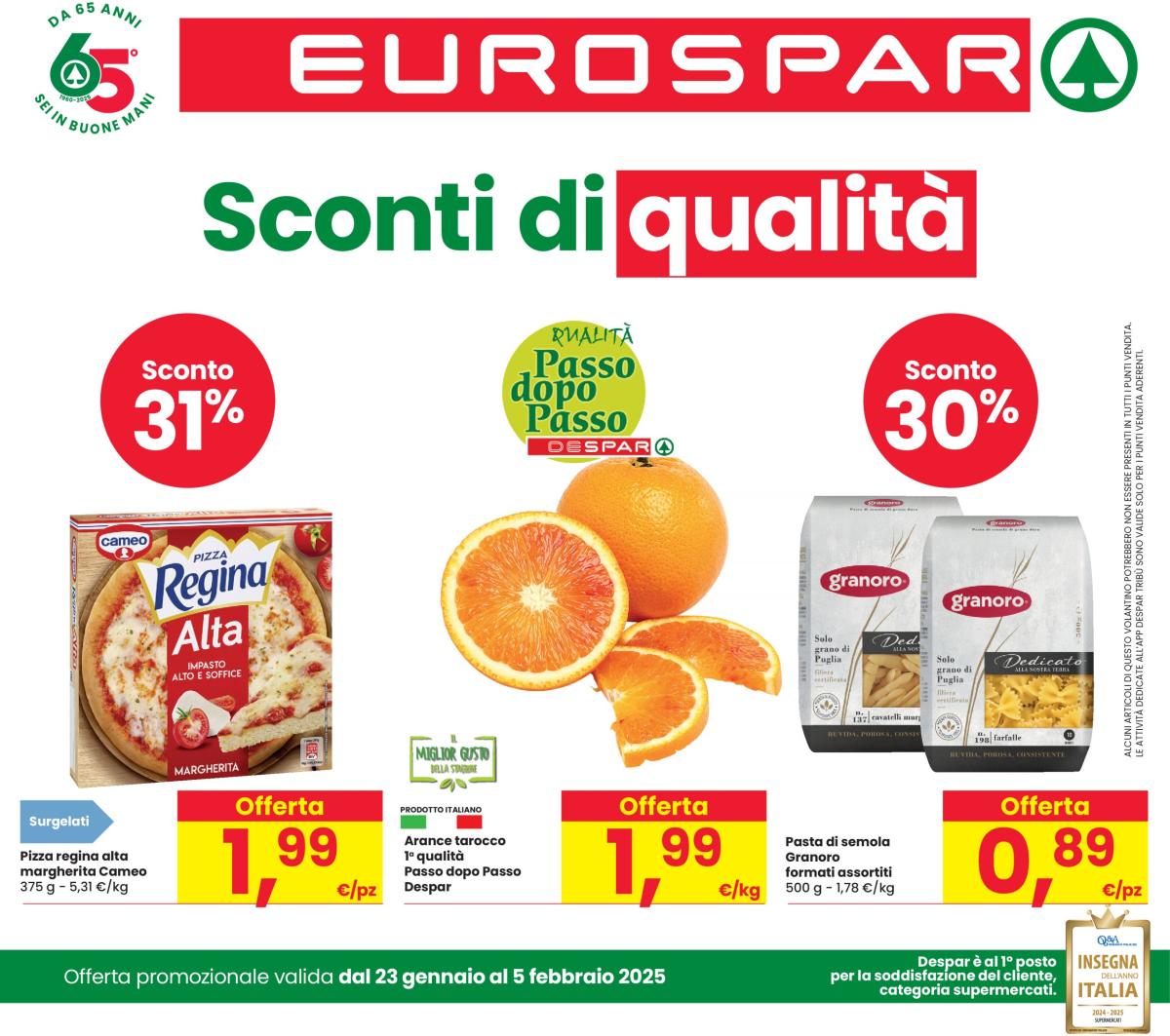 Volantino Eurospar valido dal 23/01 al 05/02