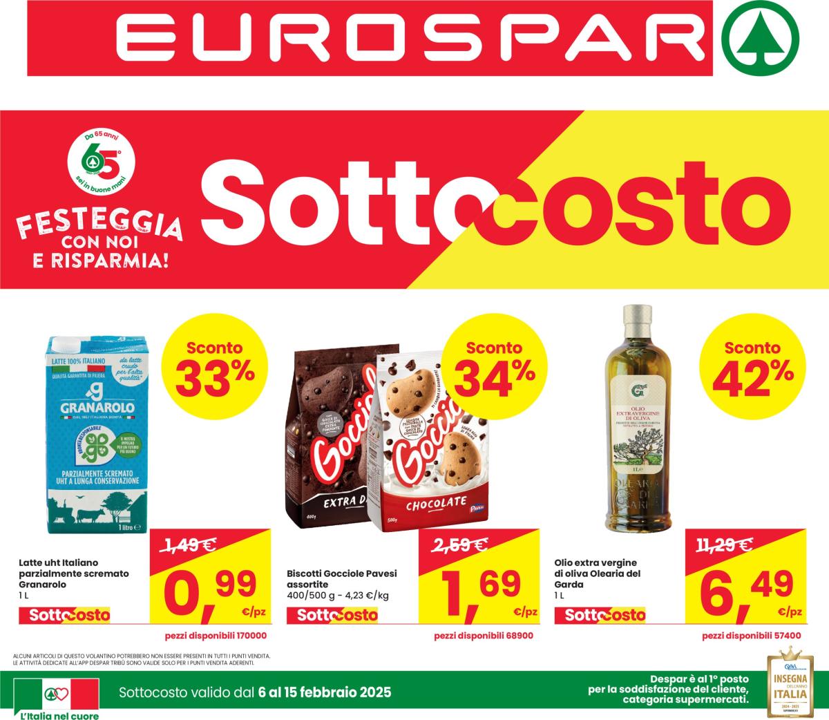 Volantino Eurospar valido dal 06/02 al 15/02