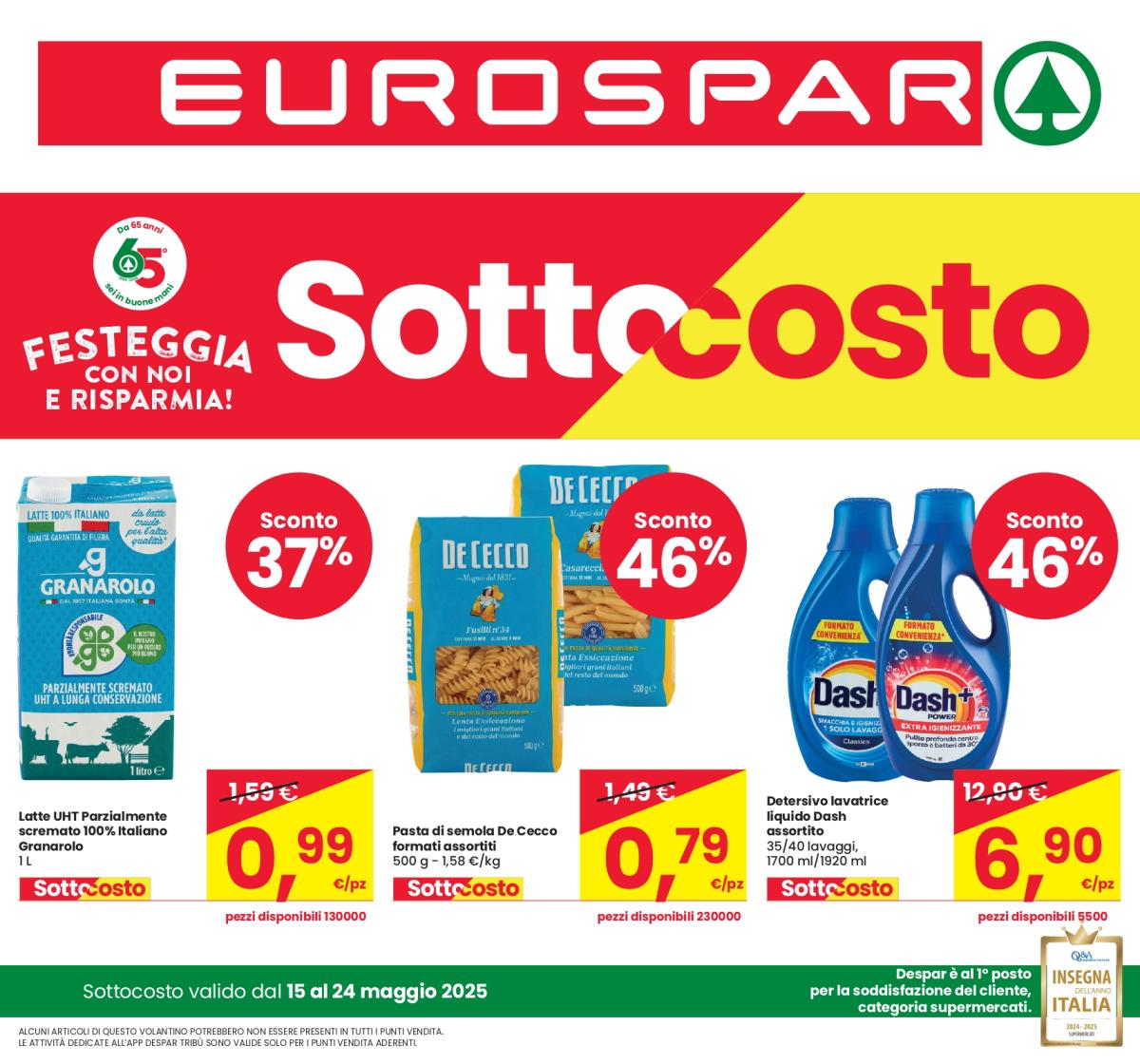 Volantino Eurospar valido dal 15/05 al 24/05
