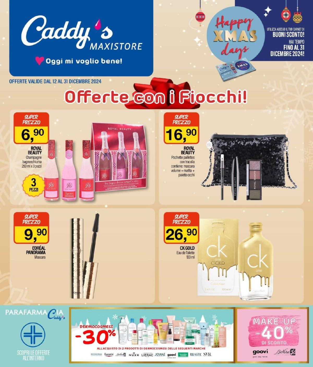 Volantino Caddy's Maxistore valido dal 12/12 al 31/12