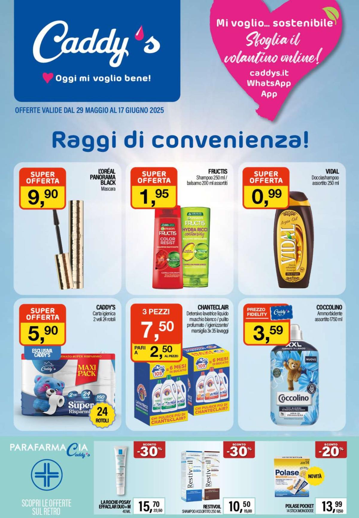 Volantino Caddy's - Parafarmacia valido dal 29/05 al 17/06