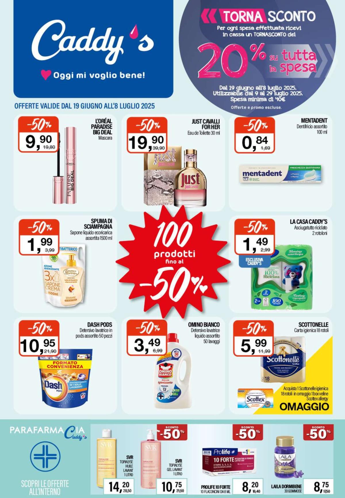 Volantino Caddy's - Parafarmacia valido dal 19/06 al 08/07