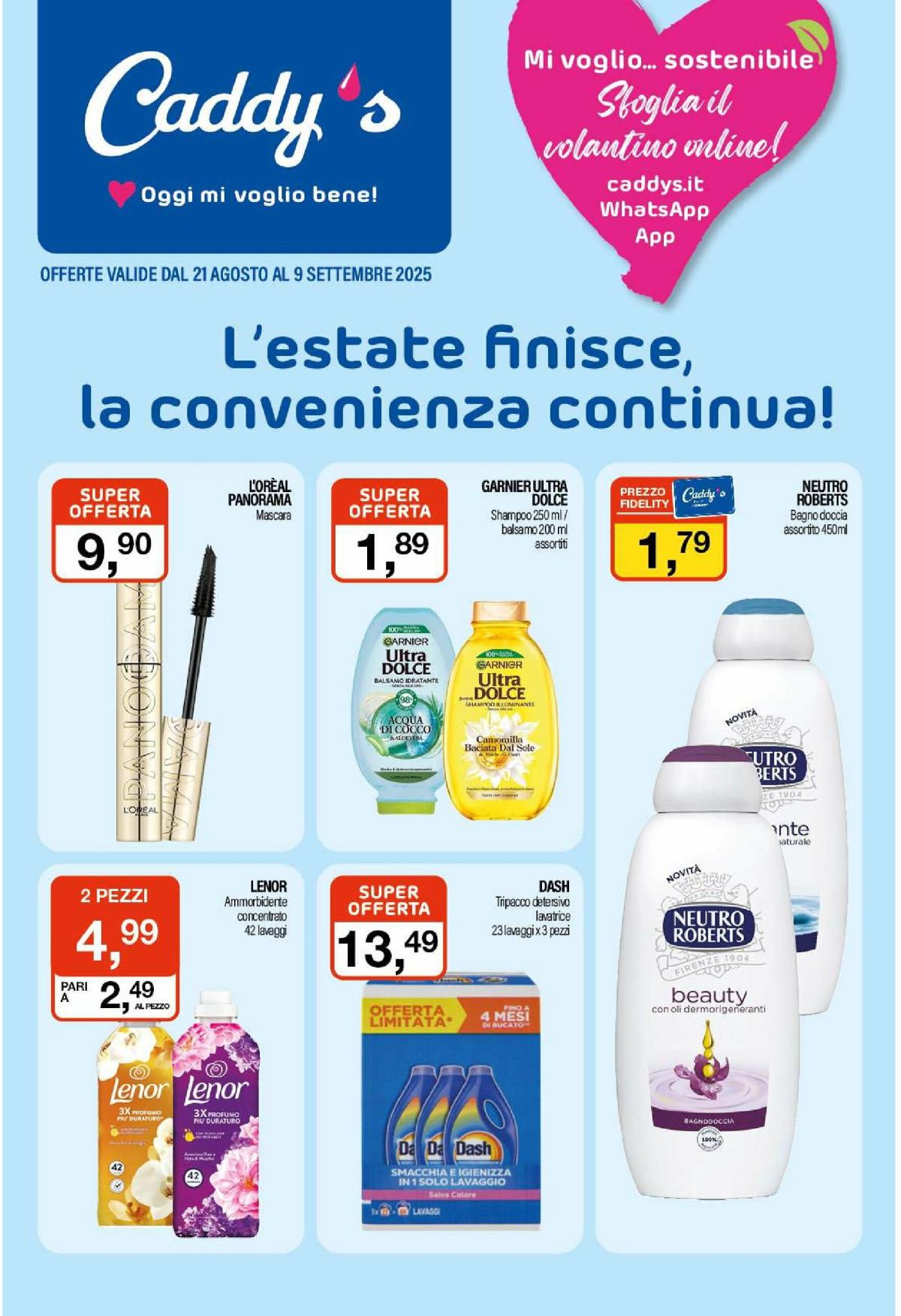 Volantino Caddy's valido dal 21/08 al 09/09