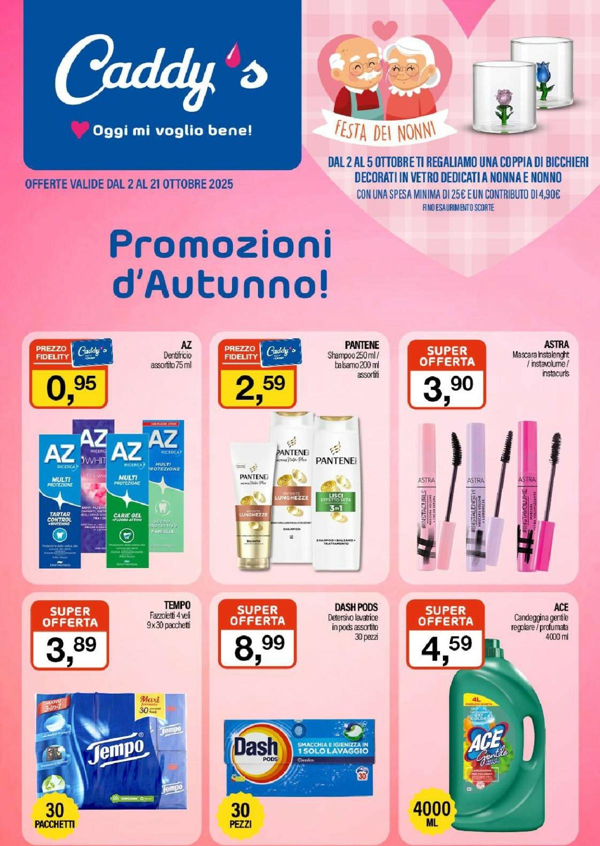 Volantino Caddy's valido dal 02/10 al 21/10