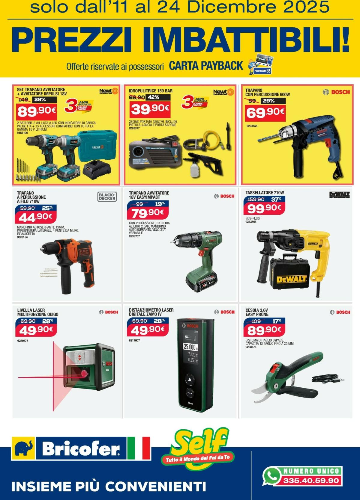 Volantino Bricofer - Prezzi Imbattibili valido dal 11/12 al 24/12