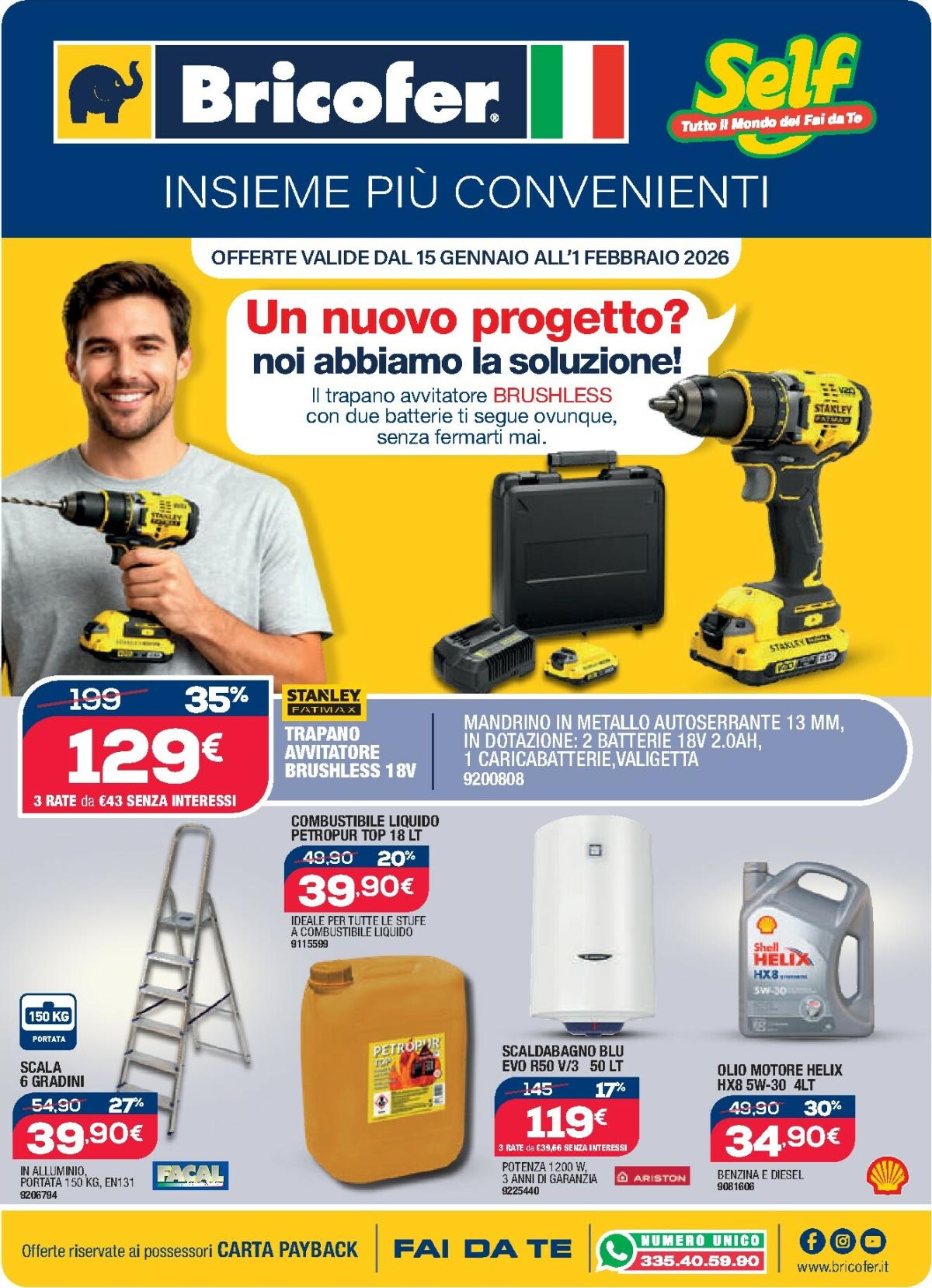 Volantino Bricofer valido dal 15/01 al 01/02
