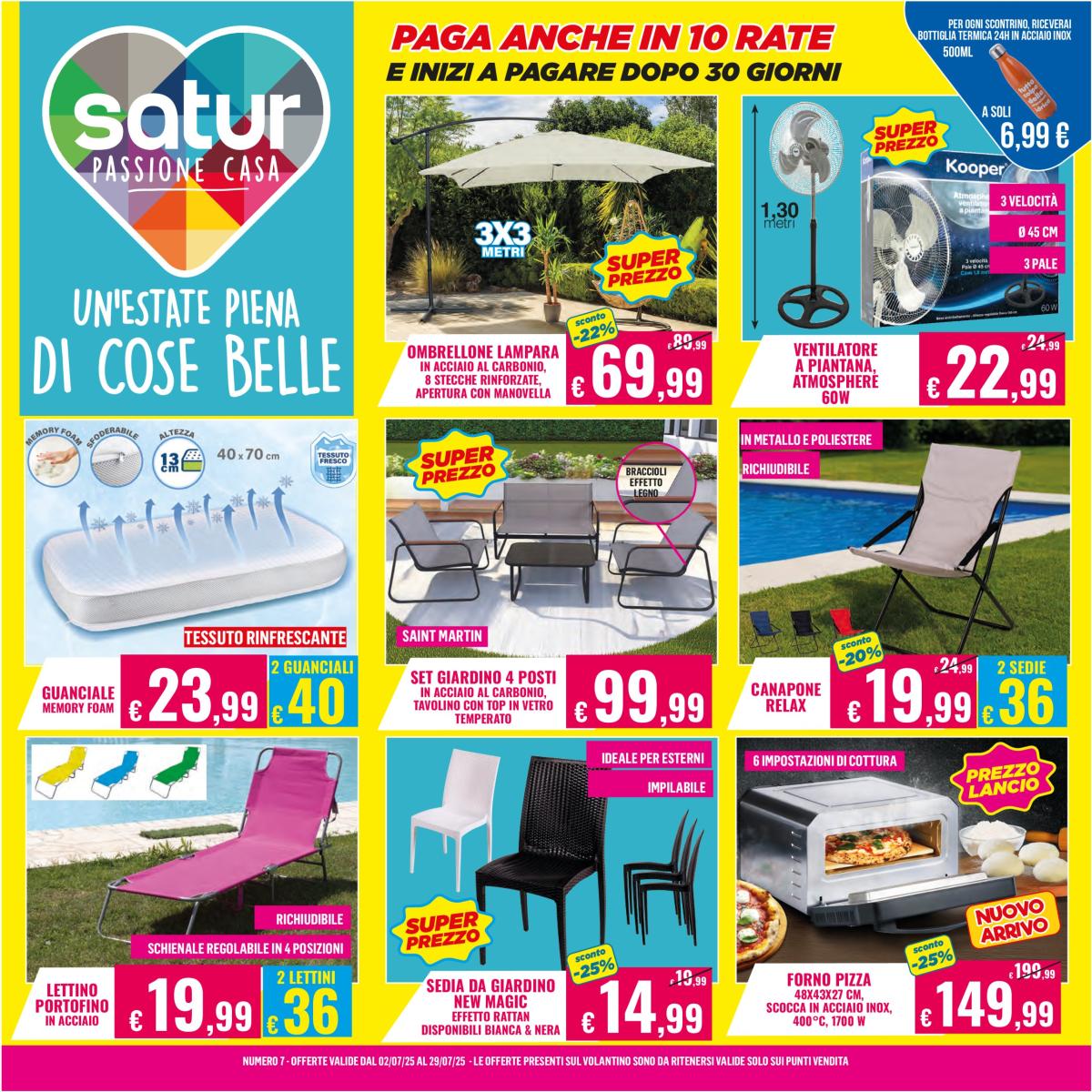 Volantino Satur valido dal 02/07 al 29/07