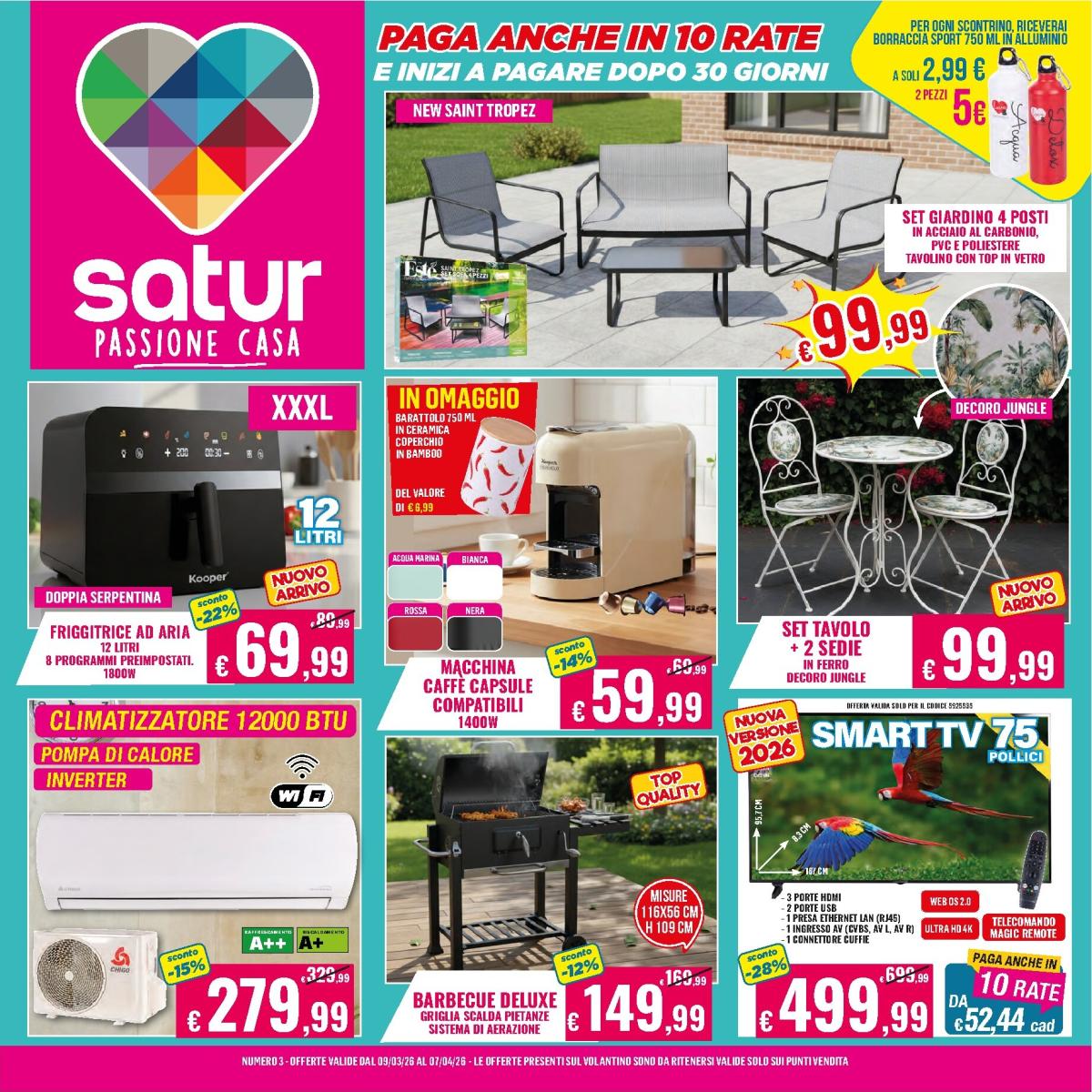 Volantino Satur valido dal 09/03/2026 al 07/04/2026