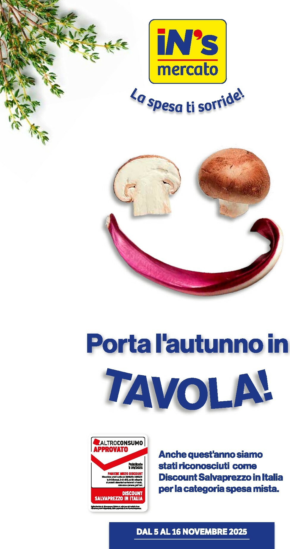 Volantino In's valido dal 05/11 al 16/11