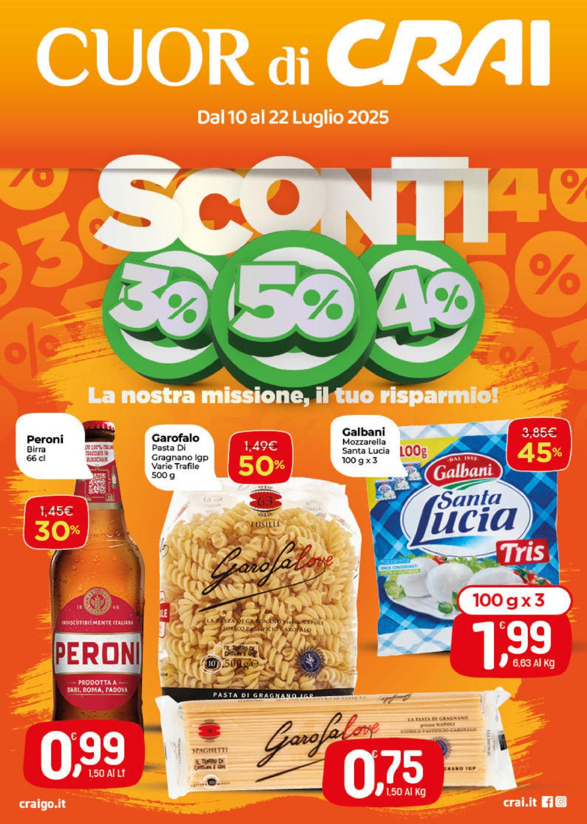 Volantino Crai valido dal 10/07 al 22/07