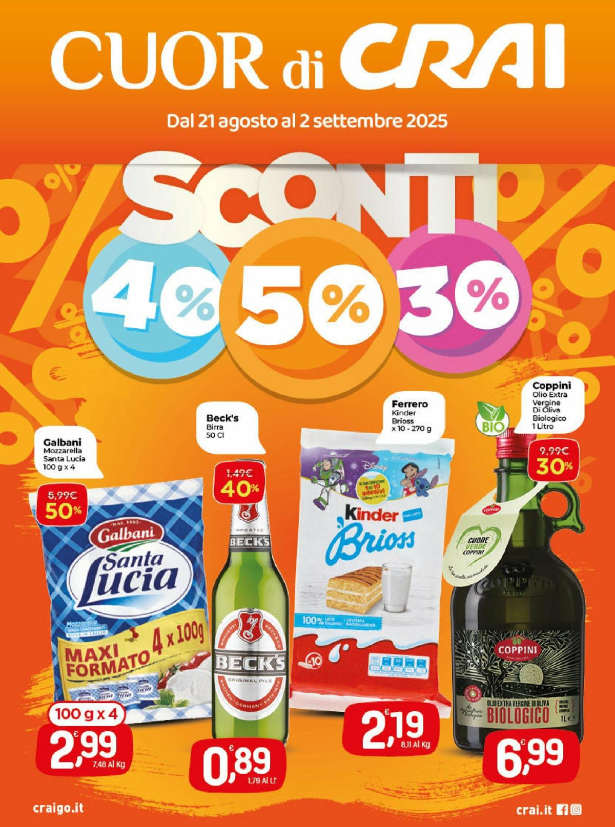 Volantino Crai valido dal 21/08 al 02/09