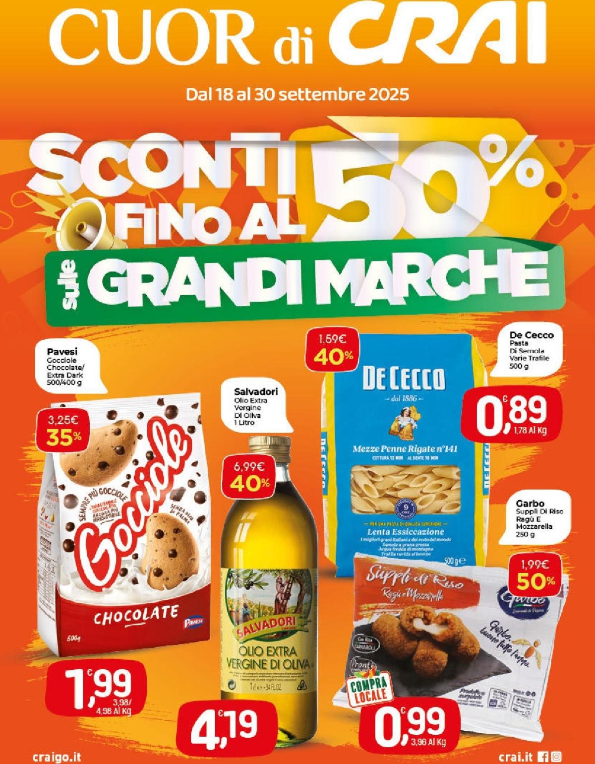Volantino Crai valido dal 18/09 al 30/09