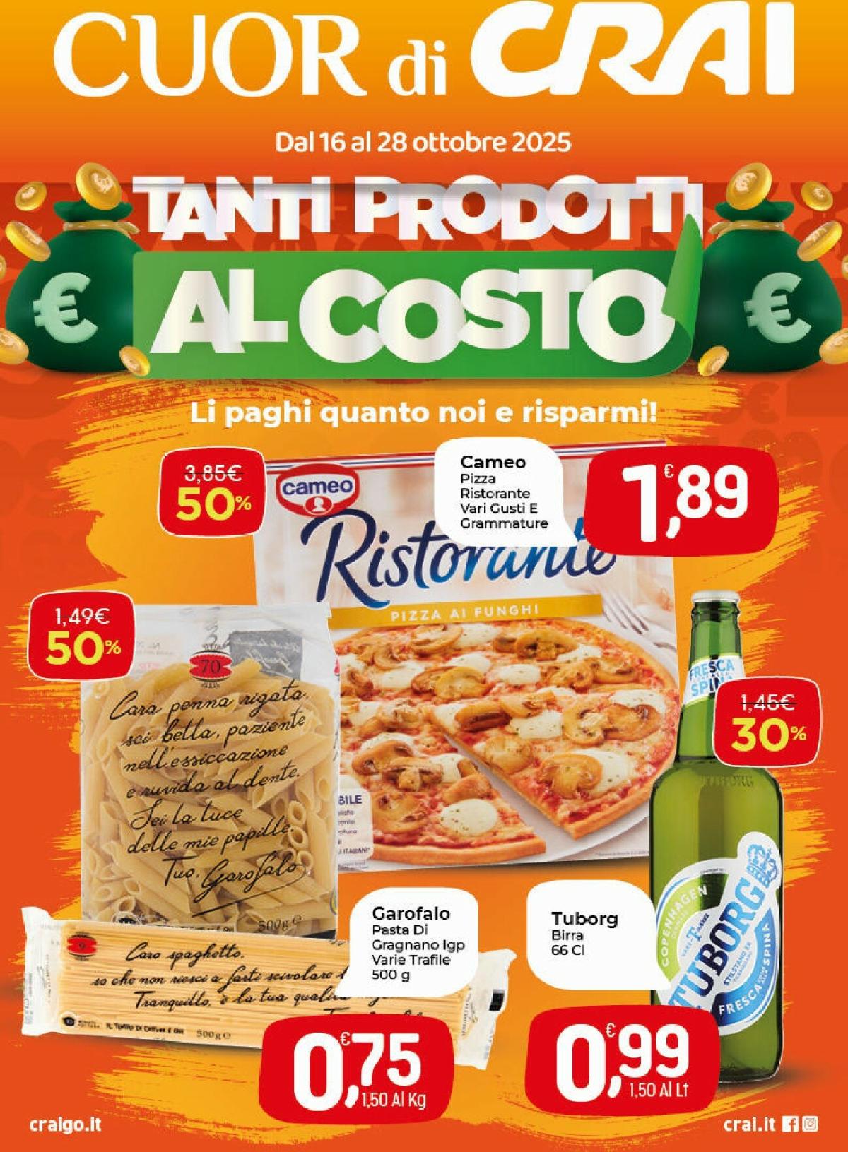 Volantino Crai valido dal 16/10 al 28/10