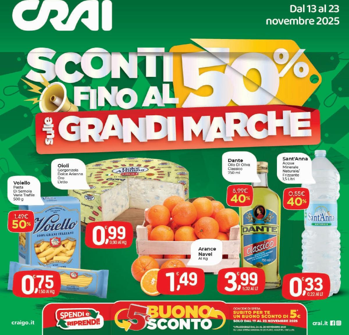 Volantino Crai valido dal 13/11 al 23/11