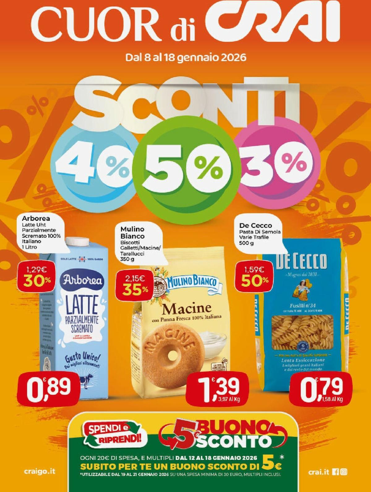Volantino Crai valido dal 08/01 al 18/01