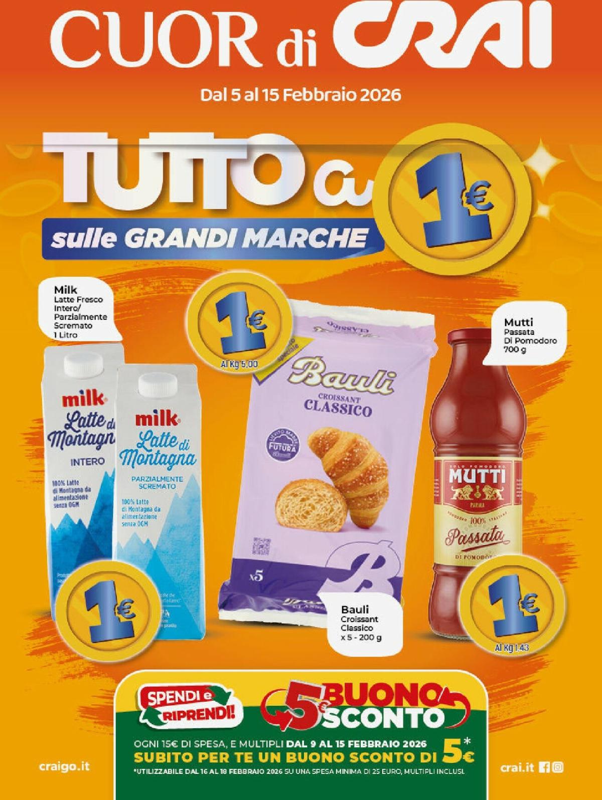 Volantino Crai - Cuor di Crai valido dal 05/02/2026 al 15/02/2026