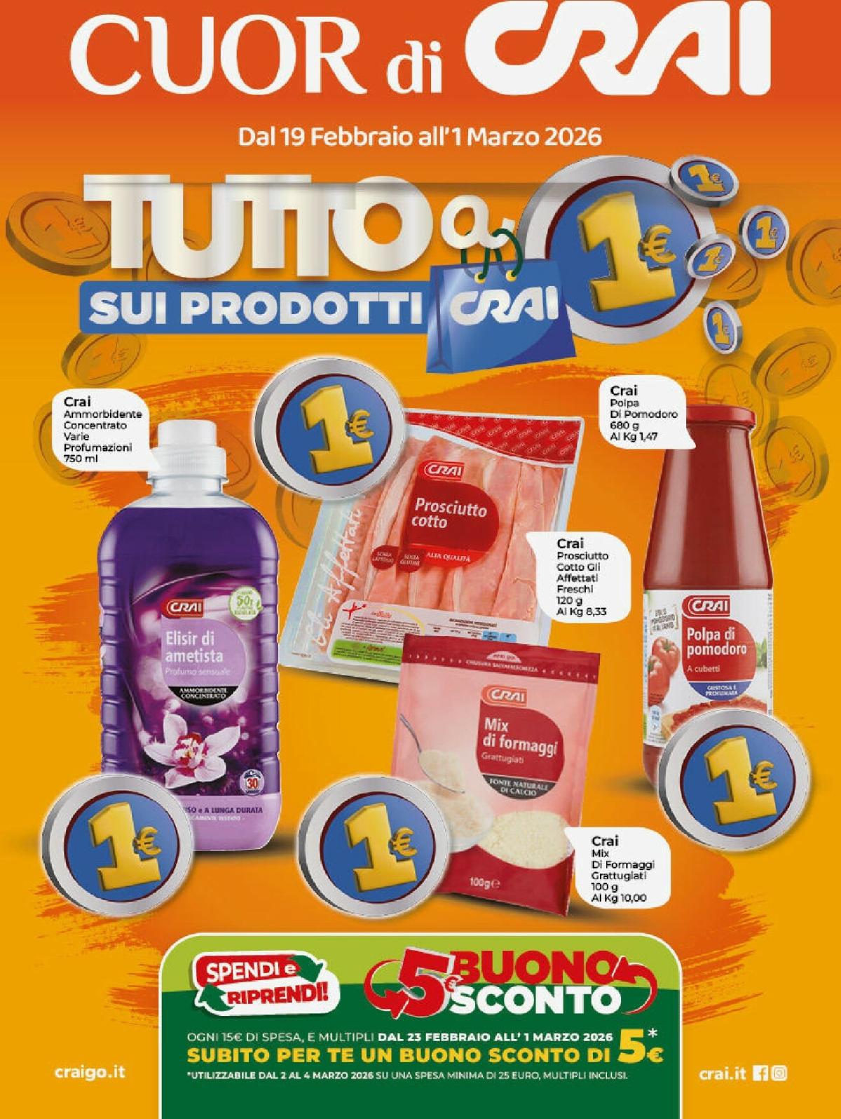 Volantino Crai - Cuor di Crai valido dal 19/02/2026 al 01/03/2026