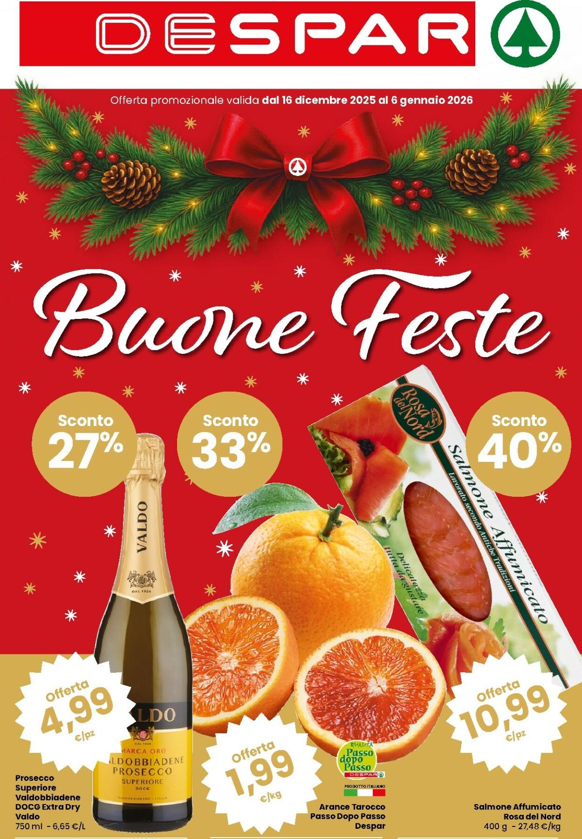 Volantino Despar valido dal 16/12 al 06/01
