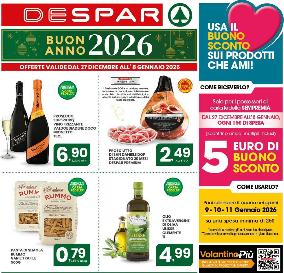 Volantino Despar - Buon Anno 2026 valido dal 27/12 al 08/01
