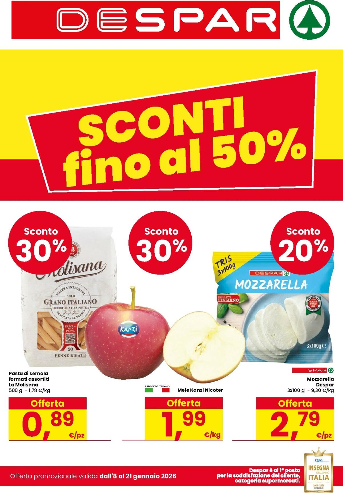 Volantino Despar valido dal 08/01 al 21/01