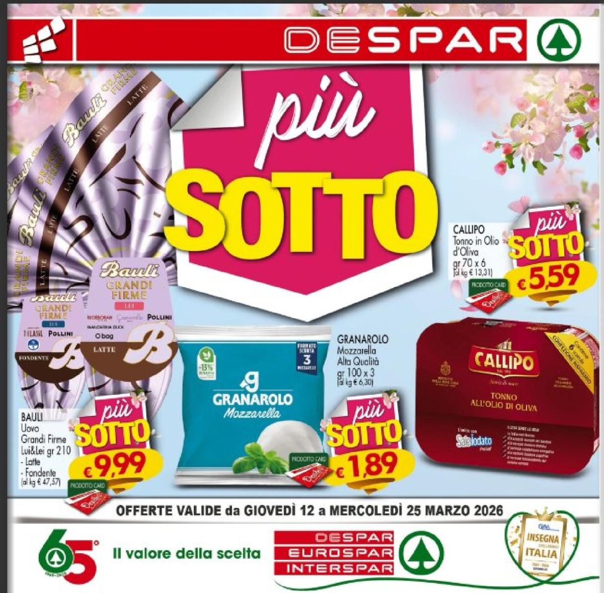Volantino Despar valido dal 12/03/2026 al 25/03/2026