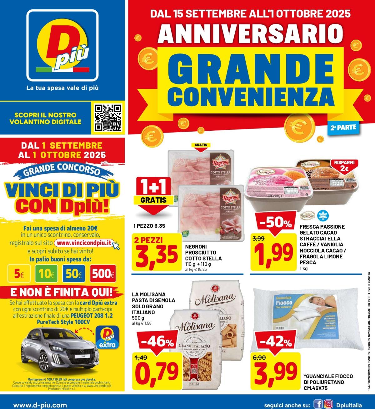 Volantino DPiù valido dal 15/09 al 01/10