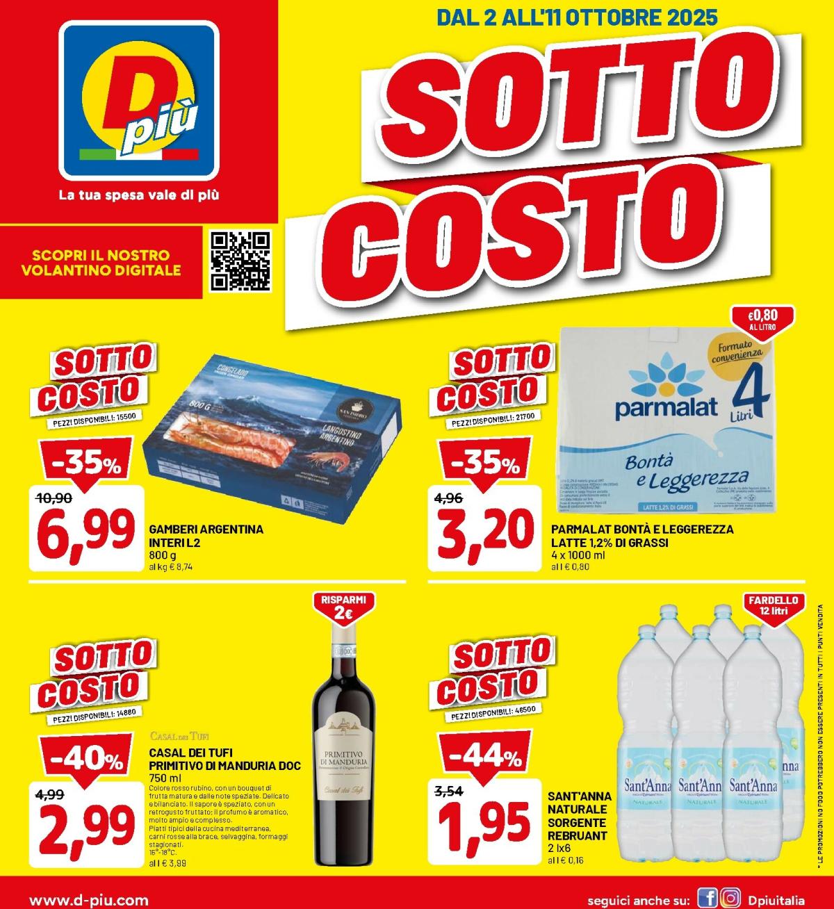 Volantino DPiù valido dal 02/10 al 11/10