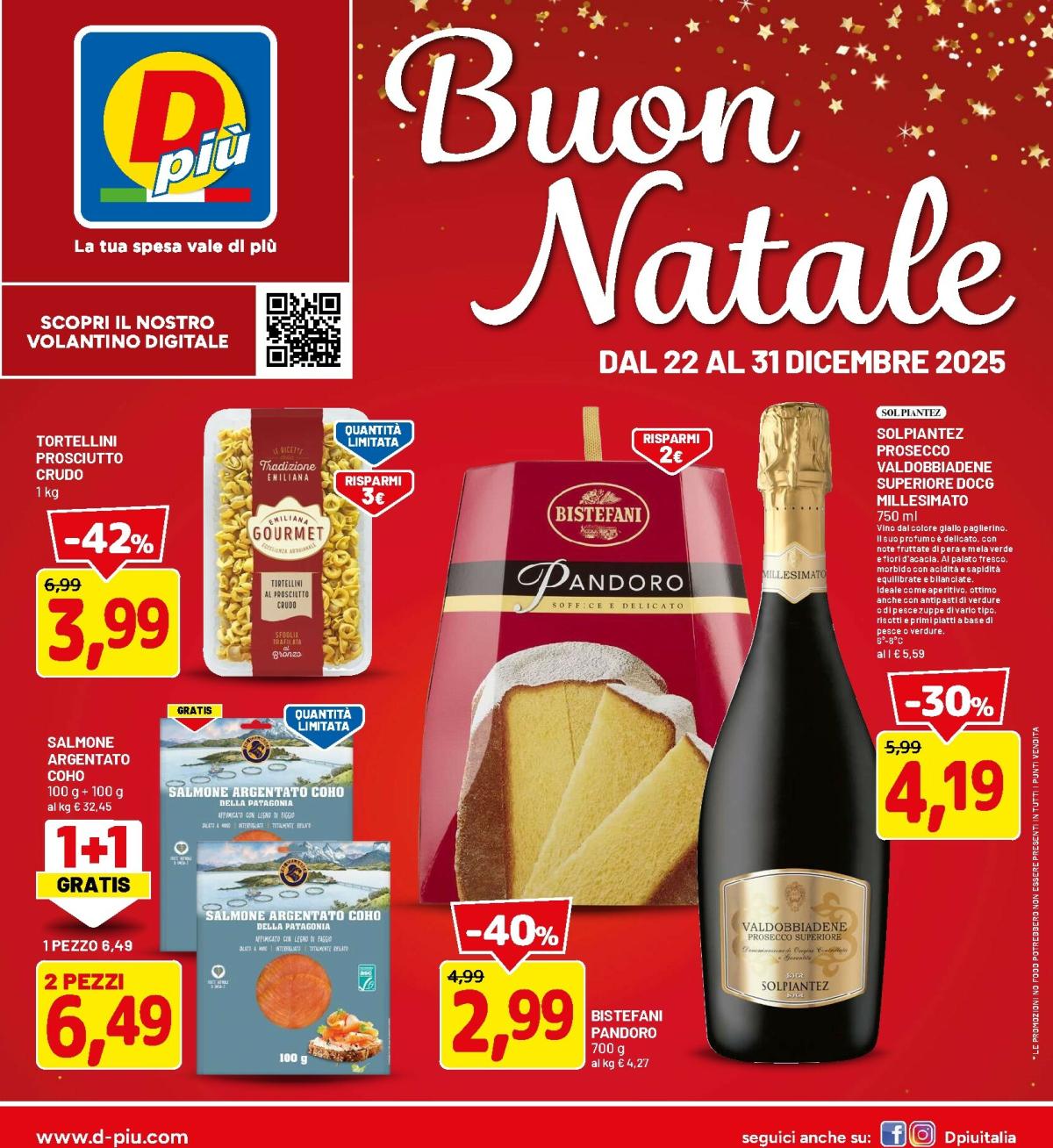 Volantino DPiù - Buon Natale valido dal 22/12 al 31/12