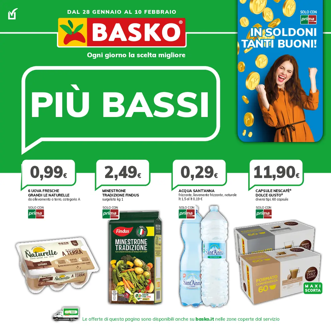 Volantino Basko - Più Bassi valido dal 28/01 al 10/02