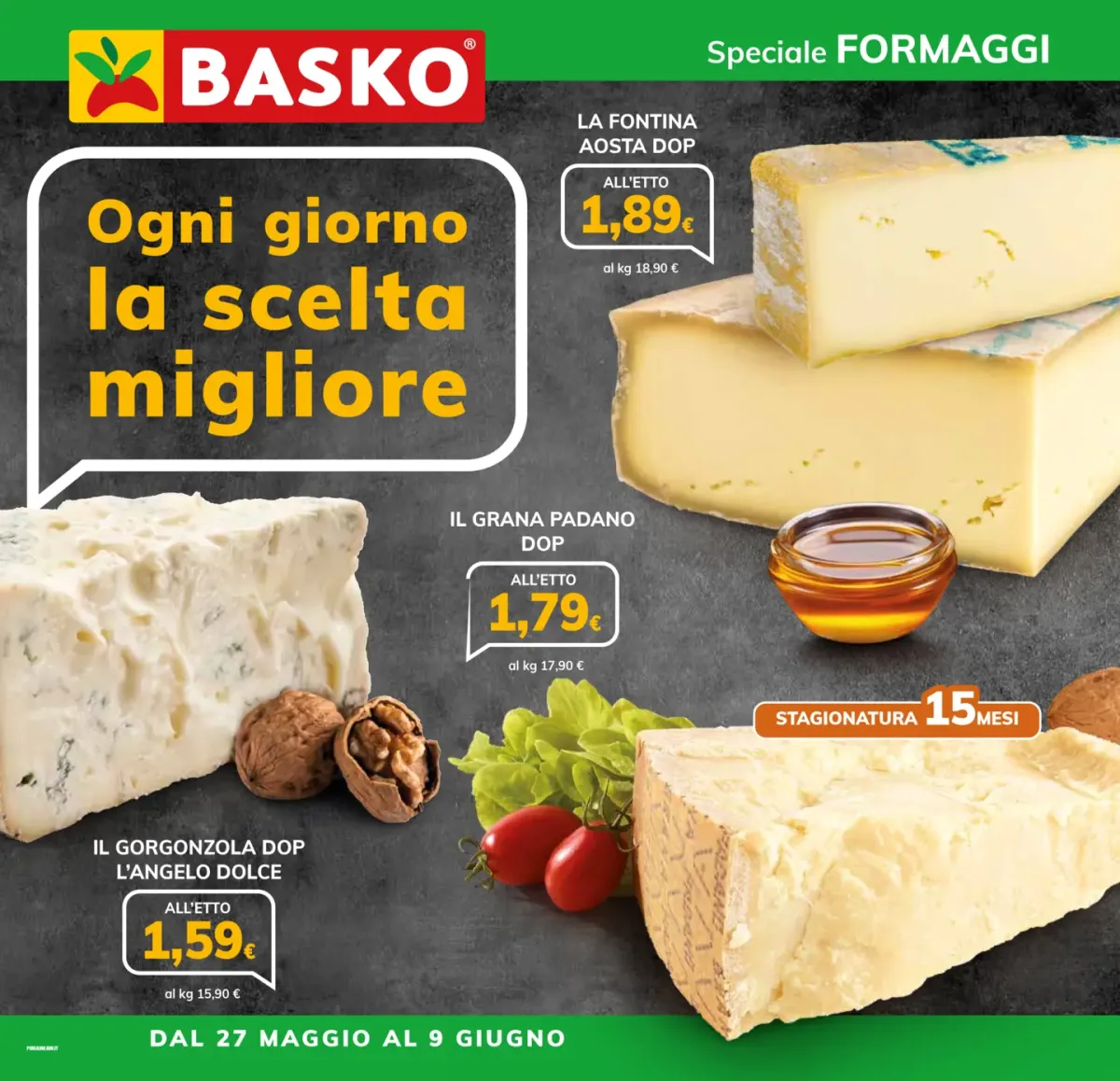 Volantino Basko - Speciale Formaggi valido dal 27/05 al 09/06