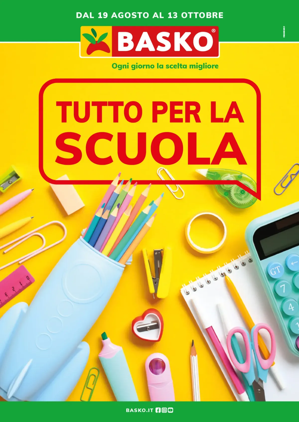 Volantino Basko - Tutto per la scuola valido dal 19/08 al 13/10