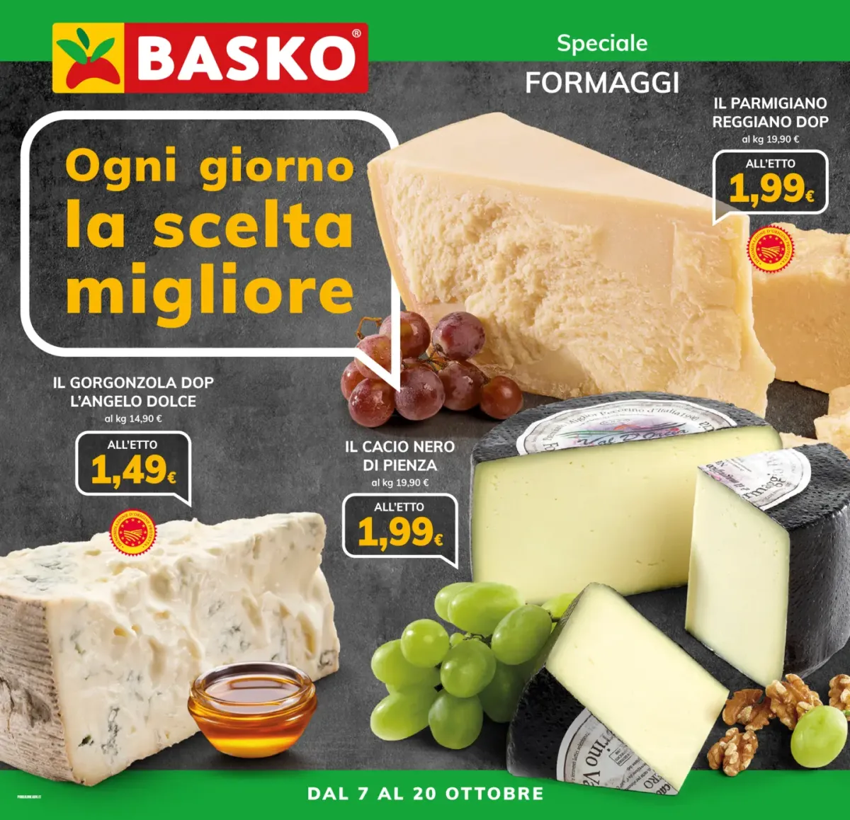 Volantino Basko - Speciale Formaggi valido dal 07/10 al 20/10