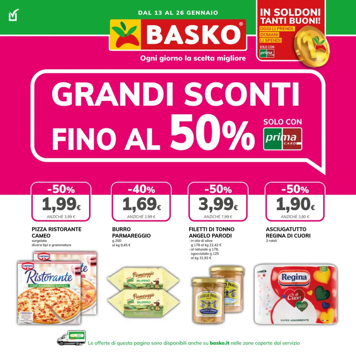 Volantino Basko - Sconto 50% valido dal 13/01 al 26/01