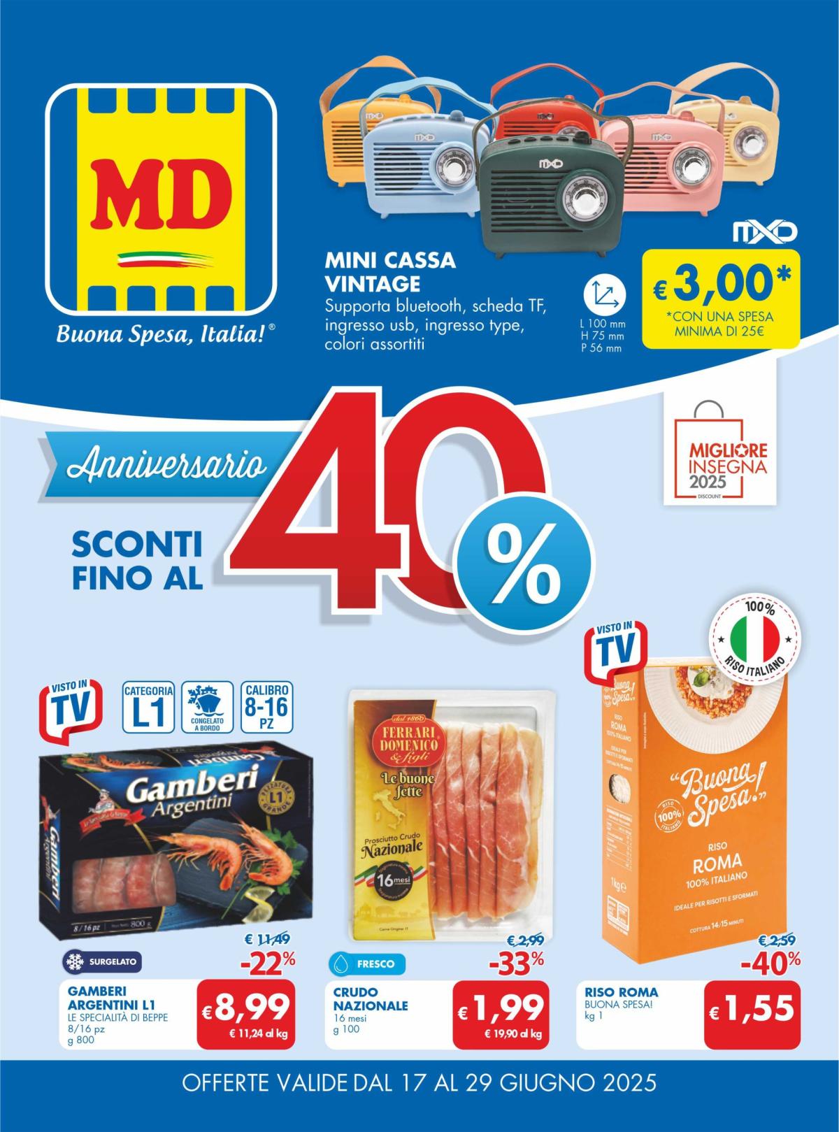 Volantino MD valido dal 17/06 al 29/06