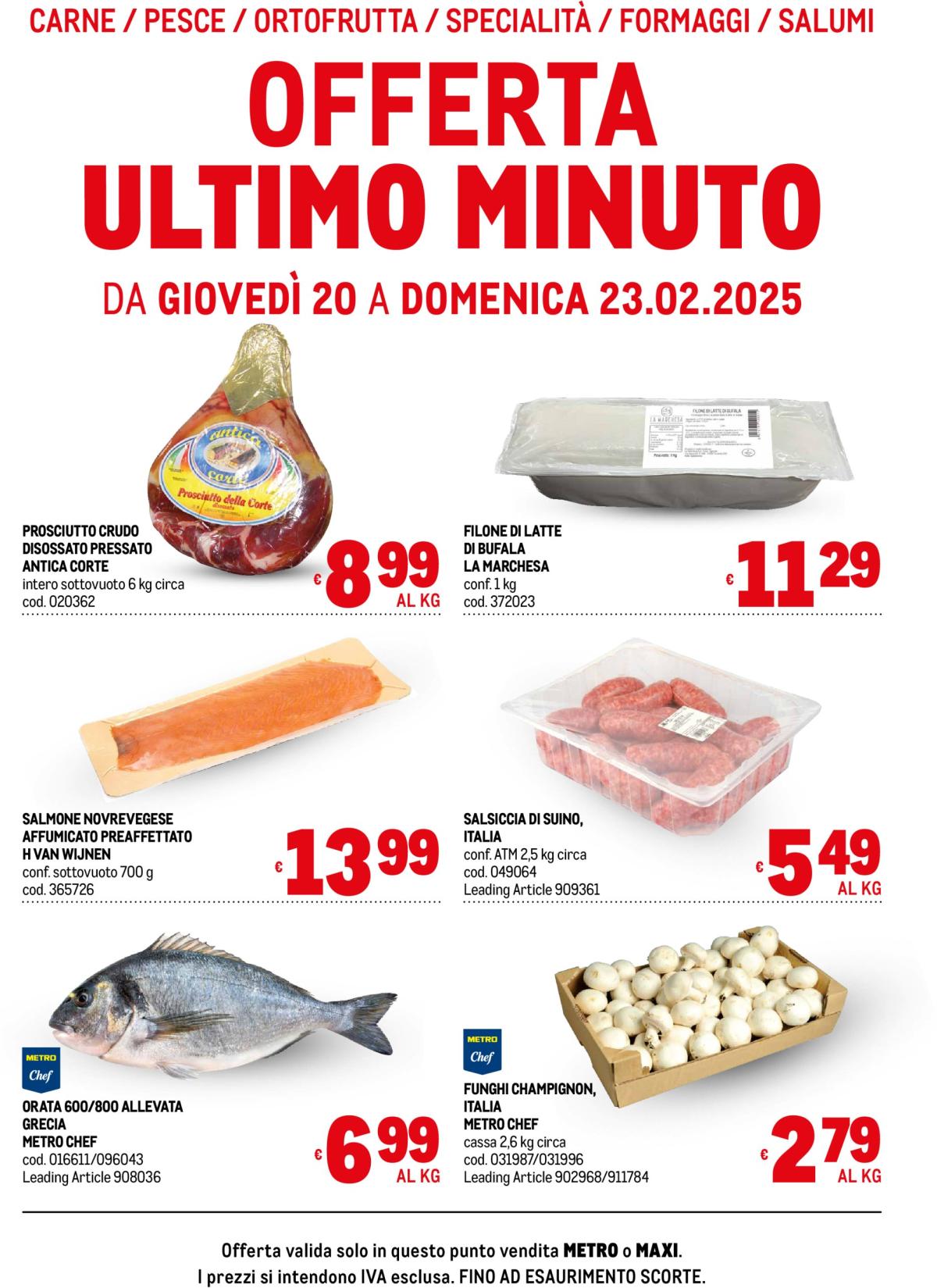 Volantino Metro - Offerte freschissimi valido dal 20/02 al 23/02