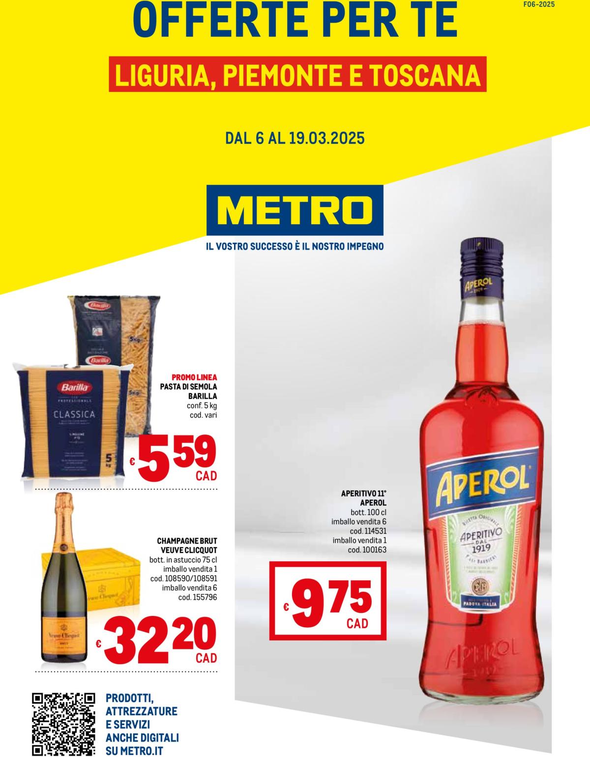 Volantino Metro - Liguria, Piemonte e Toscana valido dal 06/03 al 19/03