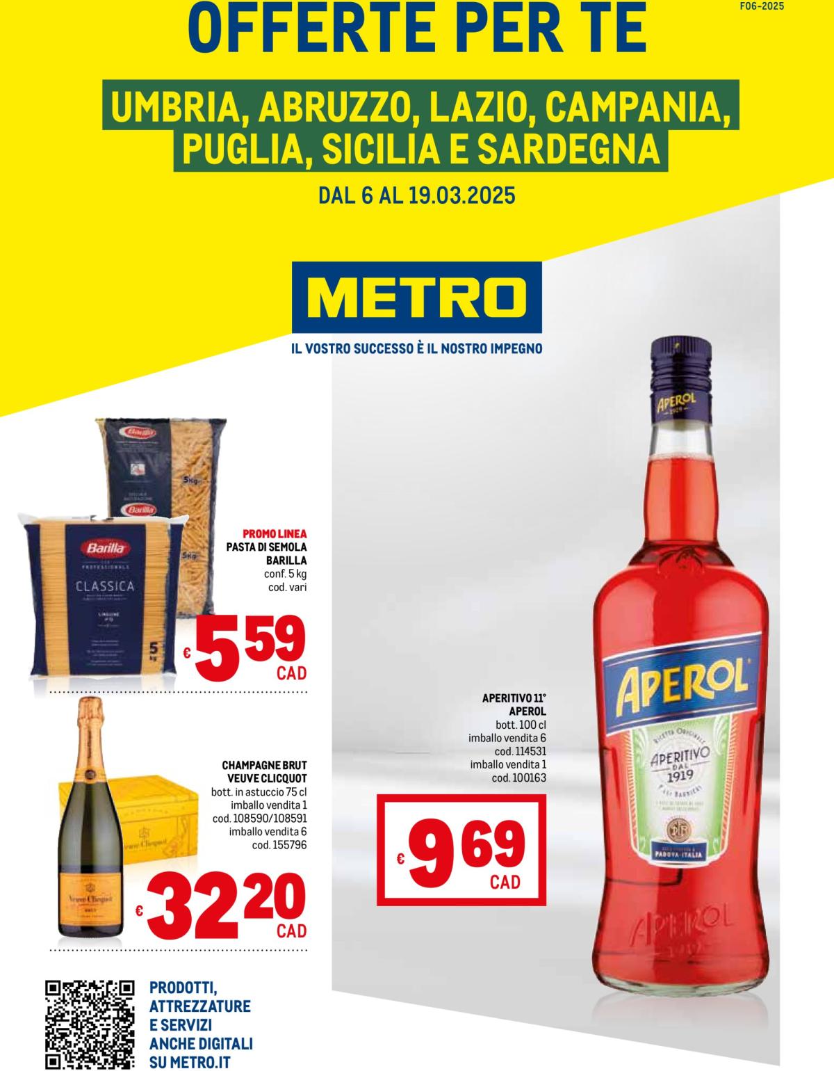 Volantino Metro - Umbria, Abruzzo, Lazio, Campania, Puglia,Sicilia e Sardegna valido dal 06/03 al 19/03