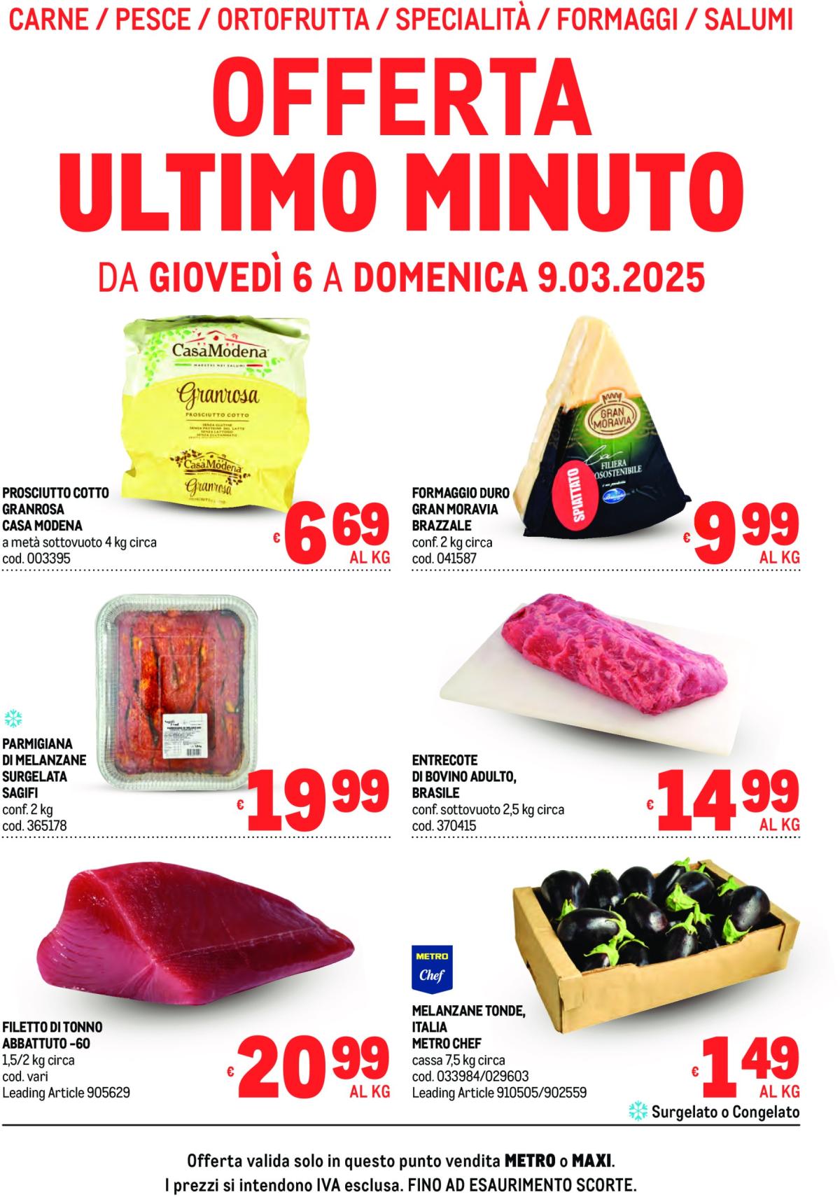 Volantino Metro - Offerte freschissimi valido dal 06/03 al 09/03