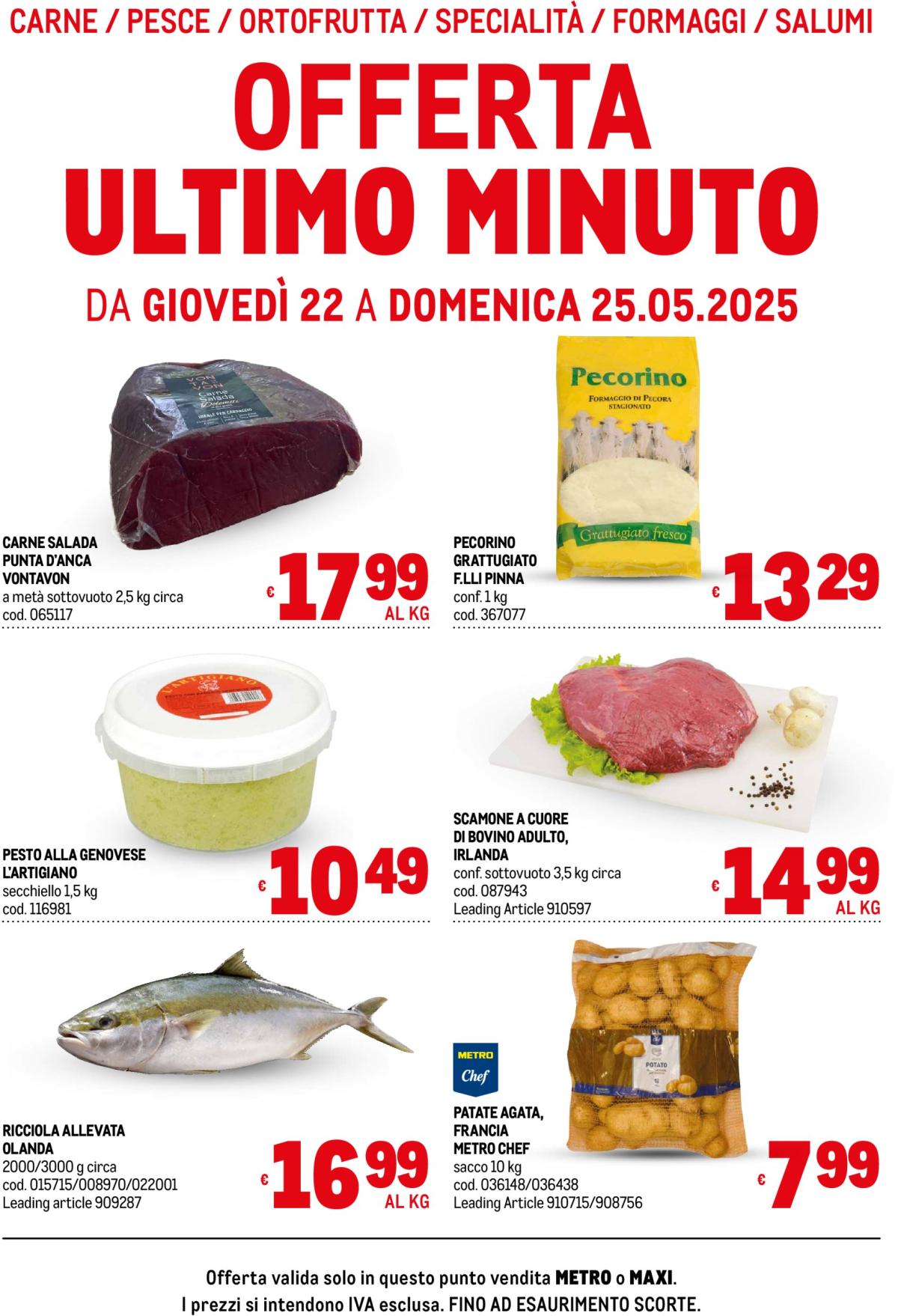 Volantino Metro - Offerte freschissimi valido dal 22/05 al 25/05