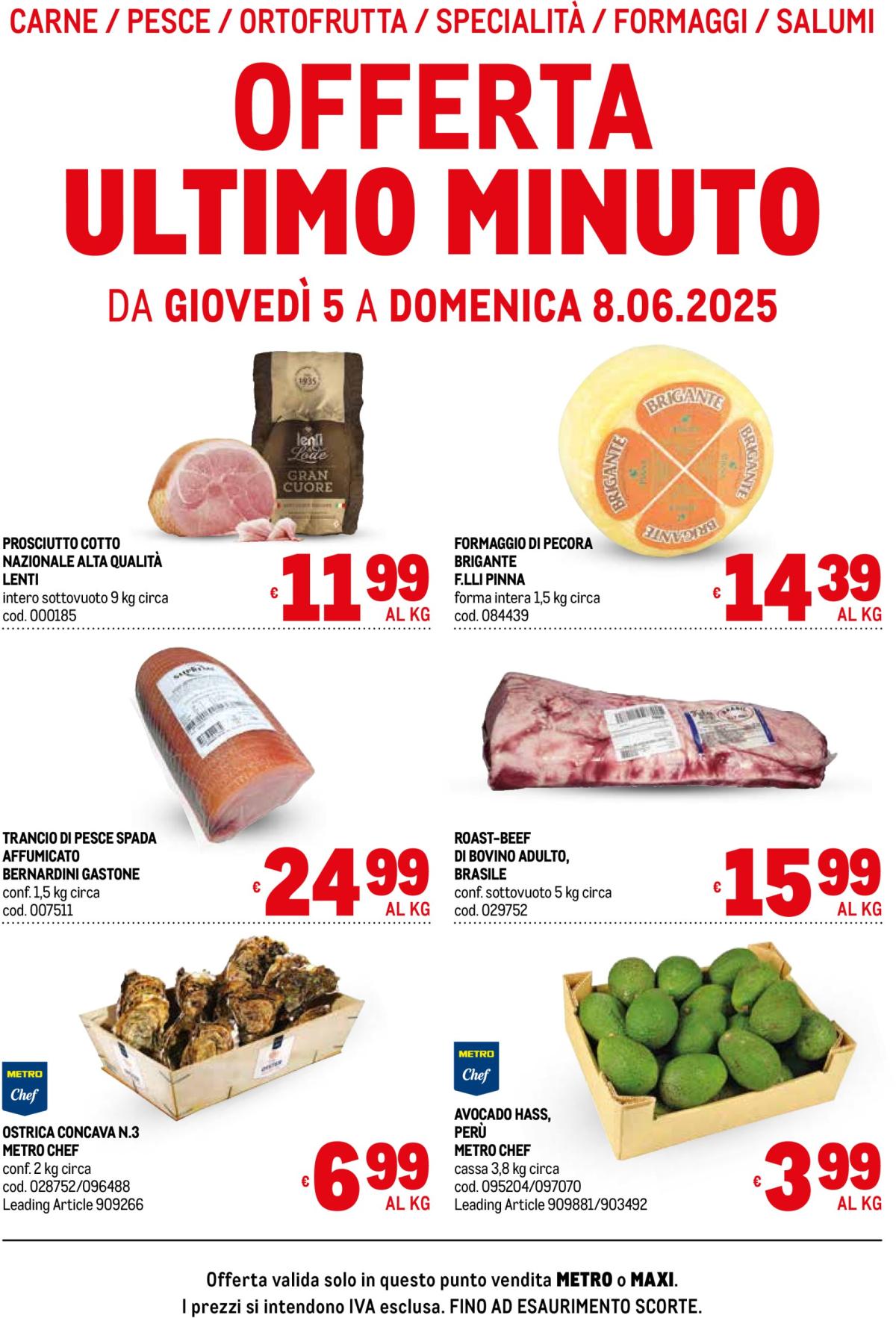 Volantino Metro - Offerte freschissimi valido dal 05/06 al 08/06
