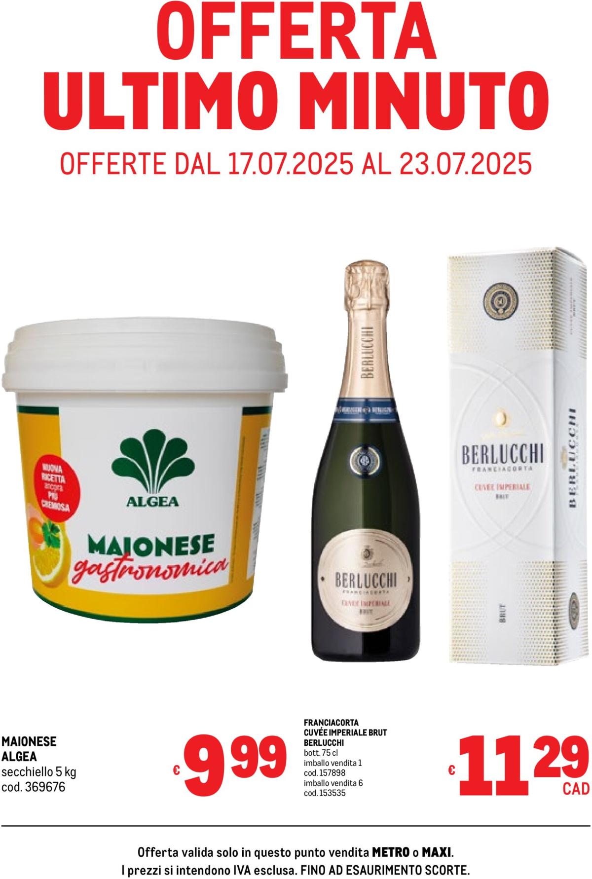 Volantino Metro - Offerte ultimo minuto valido dal 17/07 al 23/07