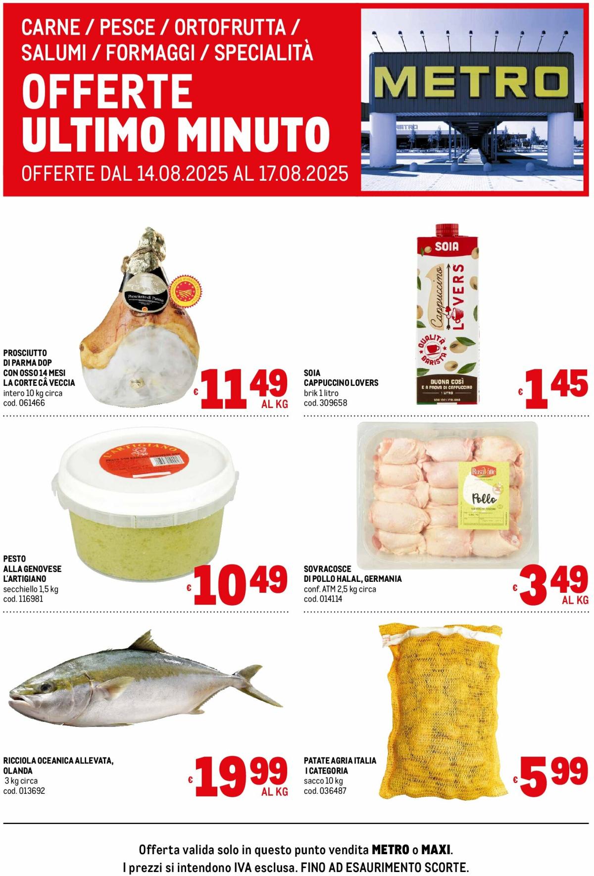 Volantino Metro - Offerte freschissimi valido dal 14/08 al 17/08