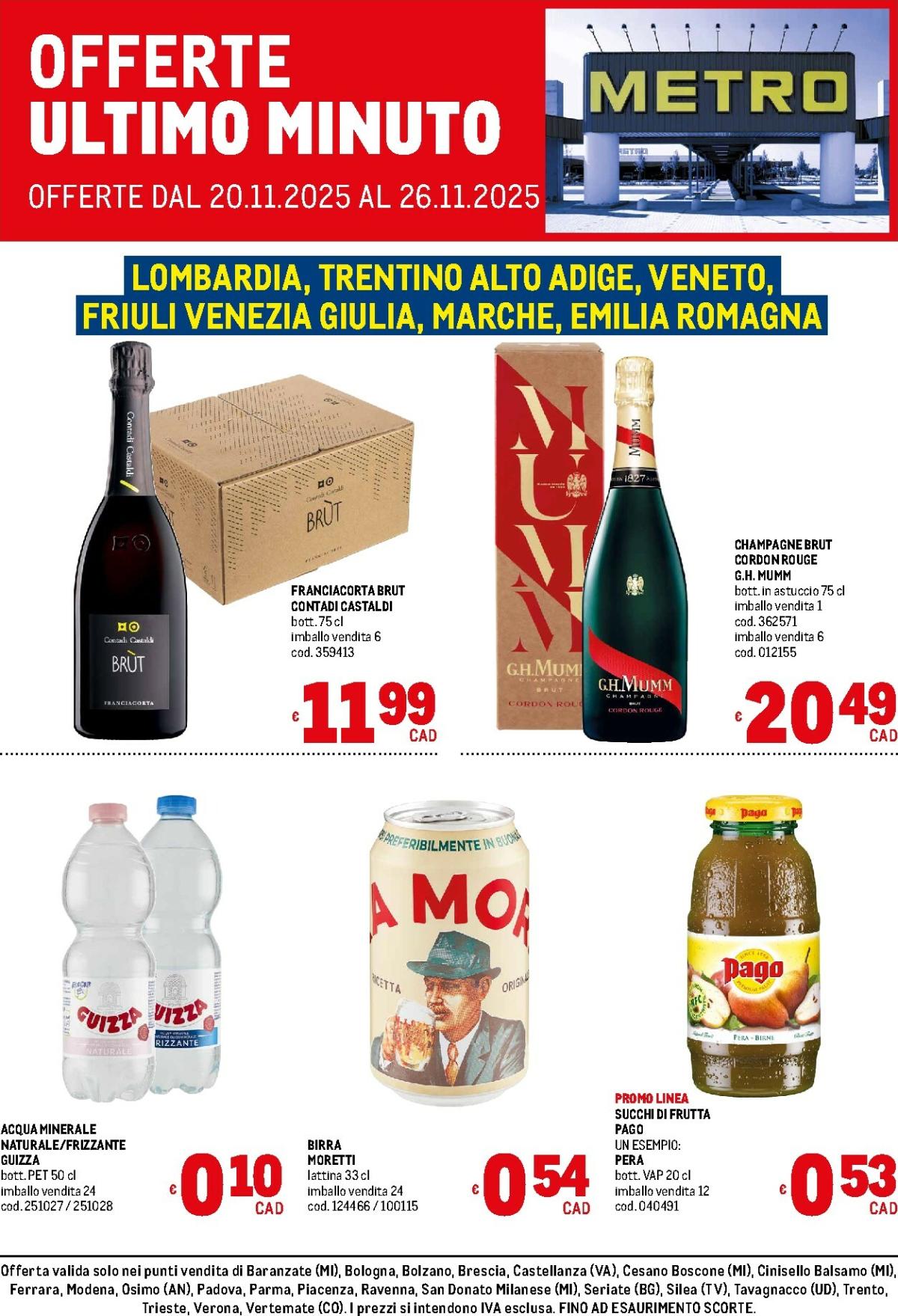 Volantino Metro - Offerte ultimo minuto valido dal 20/11 al 26/11