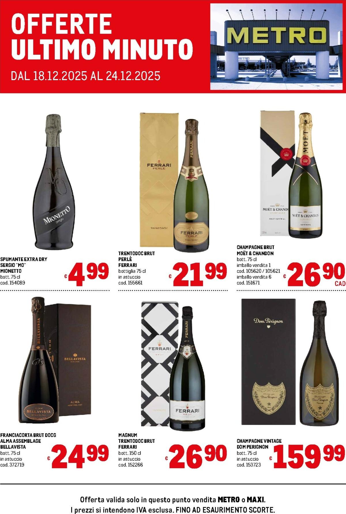 Volantino Metro - Offerte ultimo minuto valido dal 18/12 al 24/12